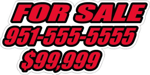 "for sale" by owner custom decal with number &amp; price