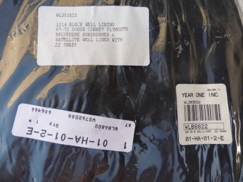 67 68 69 70 dodge coronet plymouth belvedere roadrunner satellite well liner new
