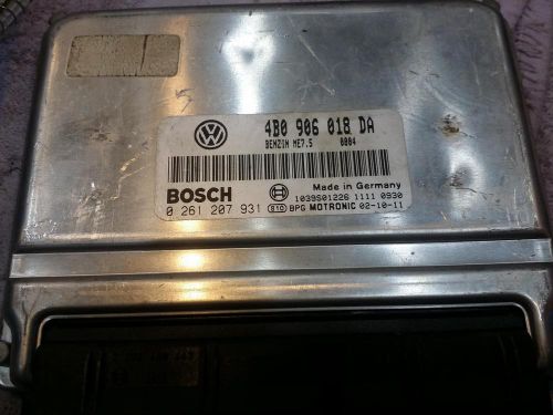 Volkswagen passat engine brain box electronic control module; 4 cyl 03