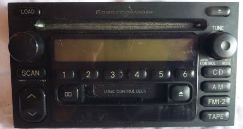 00-03 toyota sienna tundra 4-runner radio 6 cd cassette face plate a56811