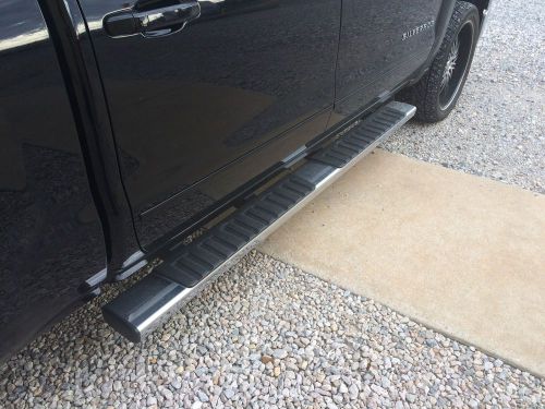 6" chrome tubular rectangular assist steps chevy 1500 2015/2016 crew cab