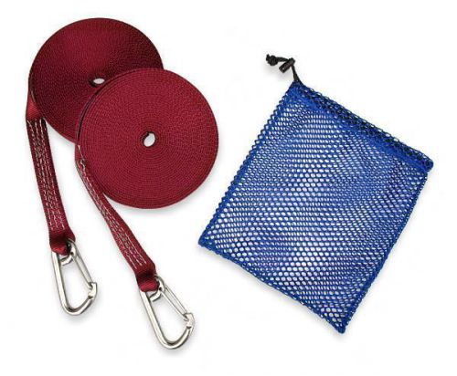 2 sailboat maroon 25' jackline strap stainless steel hook