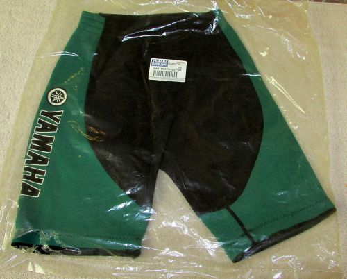 Yamaha womens neoprene shorts - watercraft shorts size small green / black new *