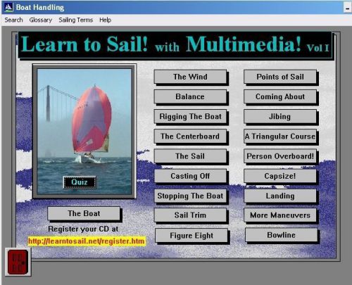 Learn to sail  at your own pace on cd dvd with multimedia