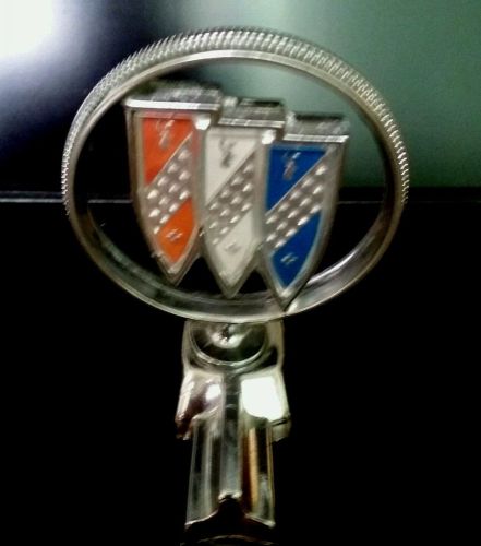 1962 1963 1964 1965 buick electra lesabre tri shield hood ornament chrome emblem