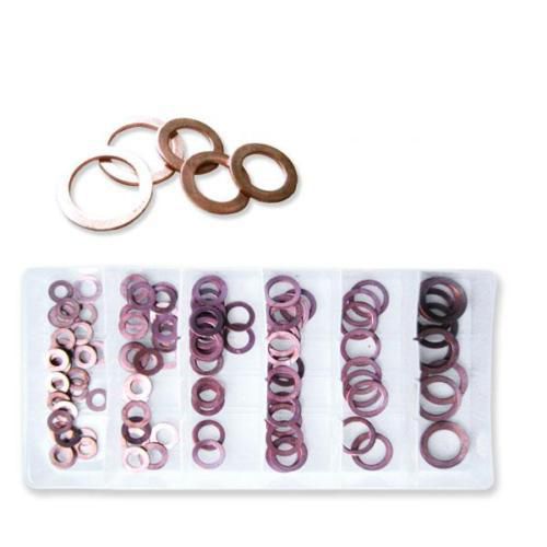 110pc copper washer assortment
