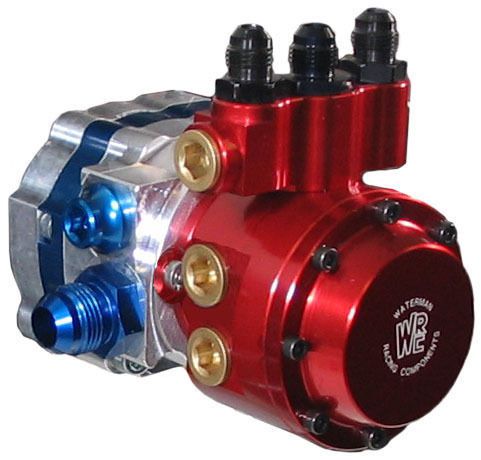 Waterman fuel pump w/ 3 port manifold &amp; kse power steering,sprint car,midget,700