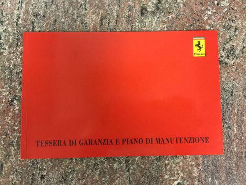 Ferrari owner's warranty and service book