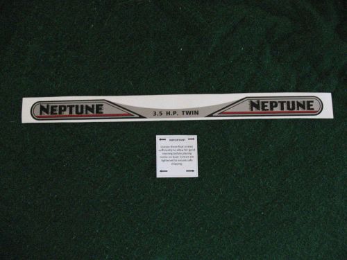Antique outboard motor neptune decals