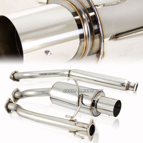 Find JDM Burnt Tip Muffler Catback Exhaust System For 0205 Honda Civic