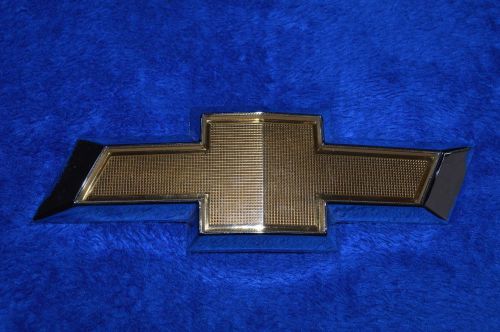 6" x 2" chevy bow tie emblem silver/gold tone