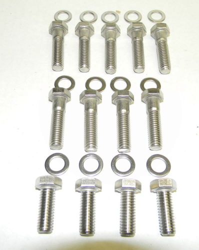 Oldsmobile 455 edelbrock performer #2151 stainless steel intake bolt set new