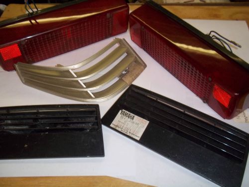 Vintage yamaha snowmobile hood vent and tail light lot 5 piece used
