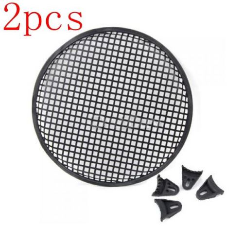 2x 12&#034; car auto audio speaker sub woofer grill cover guard defend protector