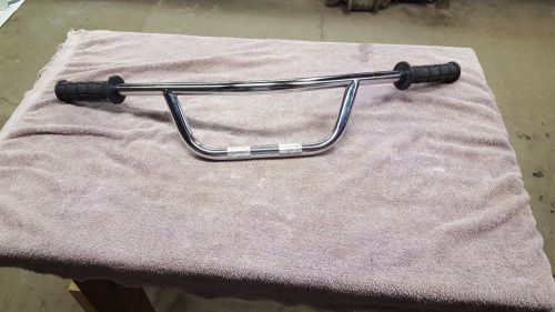 Banshee chrome v bars with oury grips and fly bar pad
