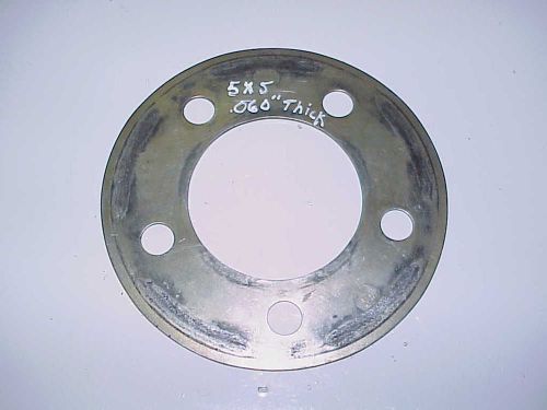 Zinc plated steel 5 x 5 nascar wheel spacer .060&#034; thick arca imca wissota