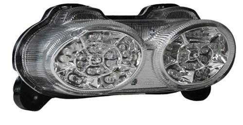 Chrome integrated led blinker taillight kawasaki zx6r 98-02, zx9r 98-03