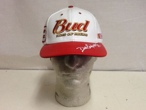 New embroidered white leather budweiser dale jr #8  nascar  ball cap