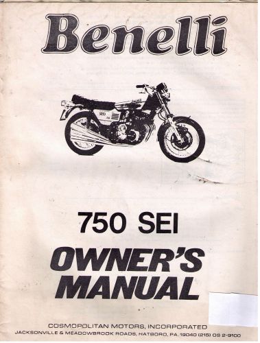 Benelli 750 sei owners manual
