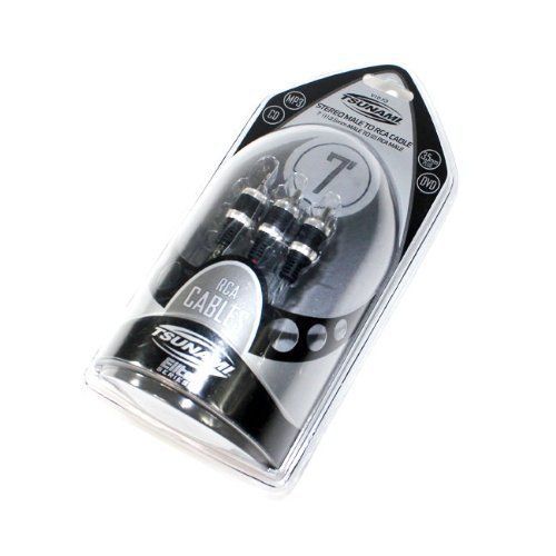 Tsunami v10-y3 rca 3.5mm 1/male to 2/male "y" connector (7")