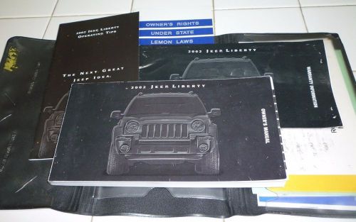 2002 jeep liberty owners manual set guide 02 w/case