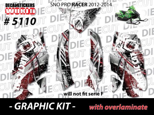 Sled graphic sticker decal wrap kit arctic sno pro 600 racer  2012-2014 5110