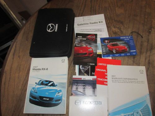 2007 mazda rx8 owners manuals with zipper case w mazda logo complete set