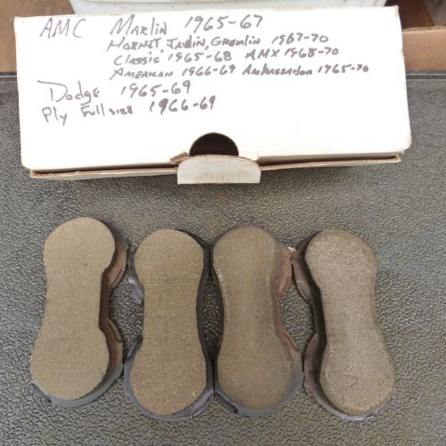 Amc dodge plymouth brake pads d19 1965 1966 1967 1968 1969 1970