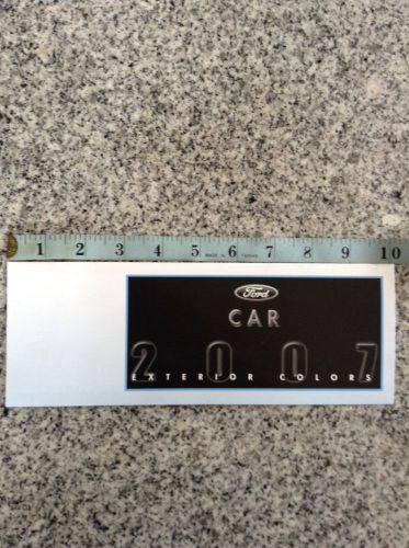 2007 ford exterior color chip card