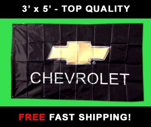 Chevrolet racing flag - new 3' x 5' banner - chevy truck garage shop - free ship