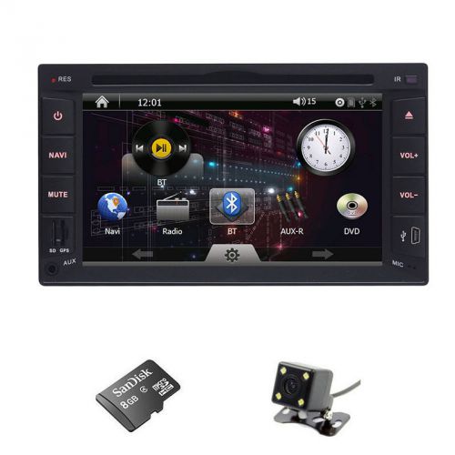 Universal car dvd player 6.2&#039;&#039; 2 din stereo gps sat nav navigation system+camera