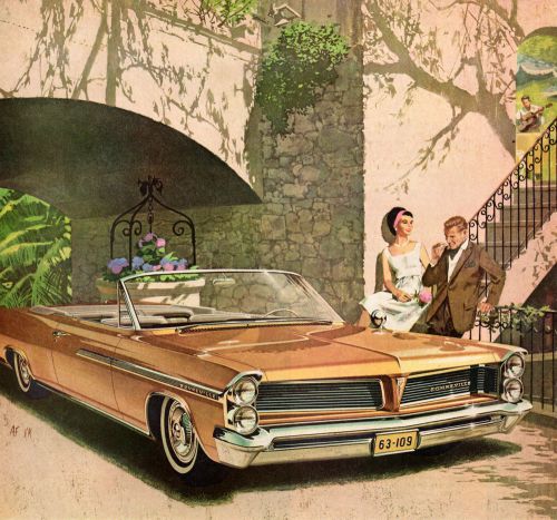 Vintage original 1963 pontiac bonneville convertible advertisement 10&#034; x 13&#034;