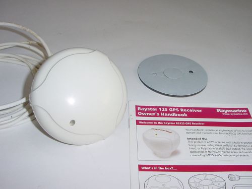 Raytheon raymarine raystar 125 rs125 marine gps antenna &amp; 10' cable - e32042