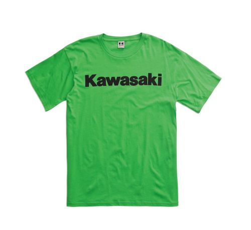 Kawasaki logo s/s t-shirt in kawasaki green - size x-large - brand new