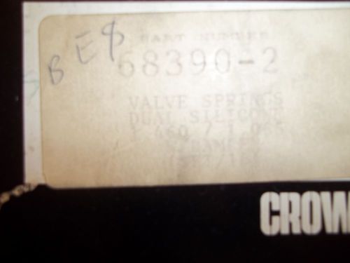 Crower 68390-2  dual silicone valve springs 16 new  1.460/ 1.055/ .700