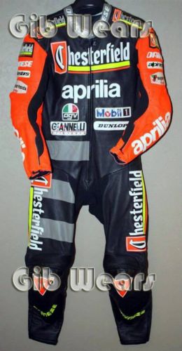 Aprilia motogp motorcycle / motorbike leather racing suit , moto gp bikers suit