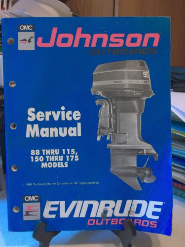 Evinrude johnson 88 90 100 115 155 hp outboard service manual 1989 omc