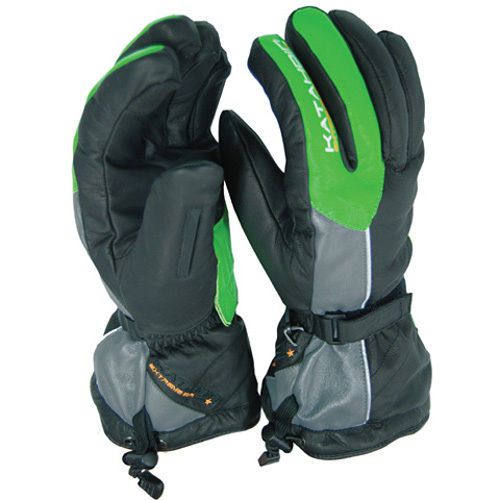 Katahdin gear kg track leather gloves green - long - 3x