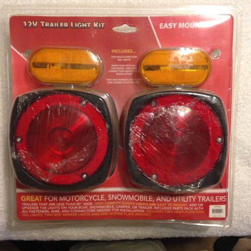 Trailer light / lights kit utility rv 12v wiring 2 stop tail turn 2 side marker