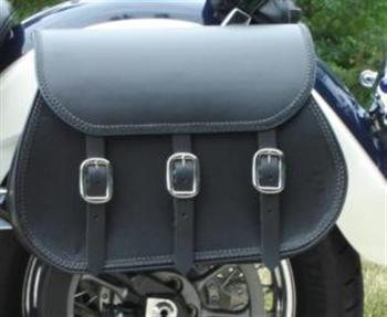 Spiders den leather saddlebags harley softail detachable crossbones made in usa!