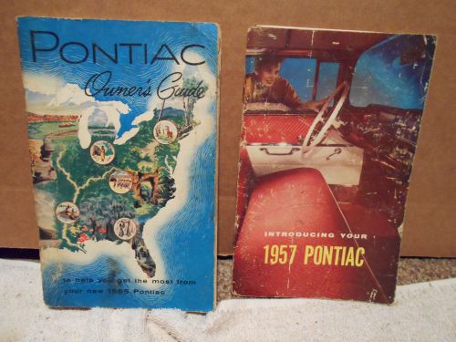 1955 &amp;1957 pontiac owners manual user guide reference operator book
