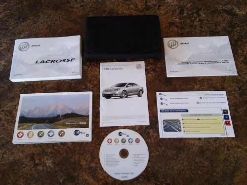 2010 buick lacrosse owners manual w/ case, onstar packet w/cd &amp; supplements - #a