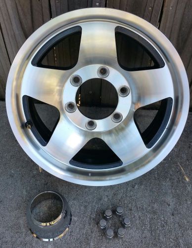 15" aluminum black star 6-lug trailer wheel rim