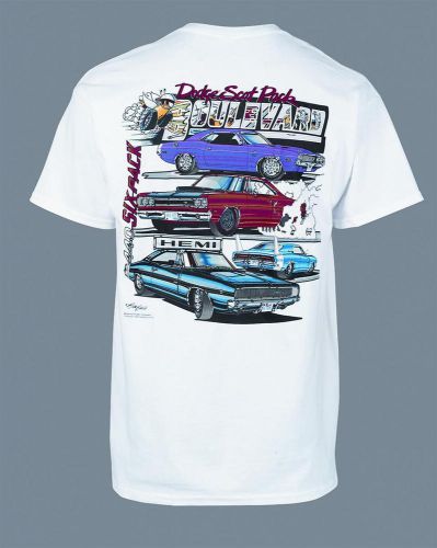 Ghh t-shirt cotton white dodge scat pack logo men's x-lg each