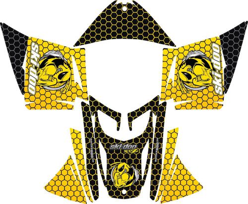 Snowmobile ski doo decal sticker wrap kit rev,xp, xr,xs,xm 03-16 honeycomb
