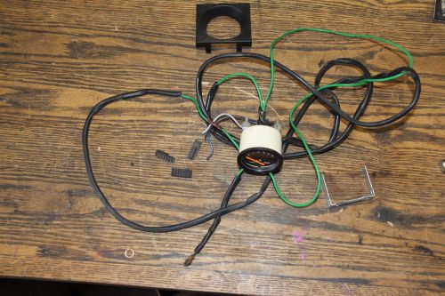 Volvo 240 oil pressure gauge w/ sender and wire harness trim plate excellent