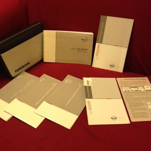 2007 nissan quest owners manual with supplement, warranty and reference guide