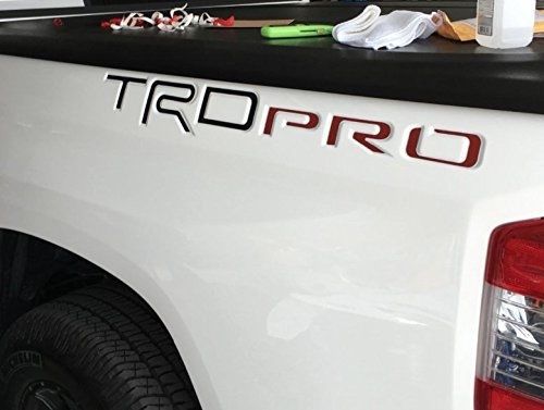 Trd pro letters black and red for toyota tundra 2014 2015 2016 inserts 2 sets!