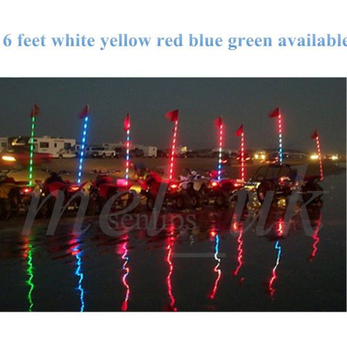 6 feet led lighted whips pole light beach sand dunes moto atv sand rail 6 colors