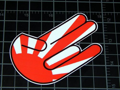 Jdm shocker decal sticker japanese flag 3.5" custom dope racing drifting #auct